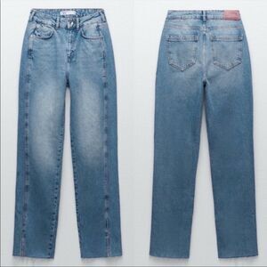 Zara Z1987 Straight Leg Slit Jeans